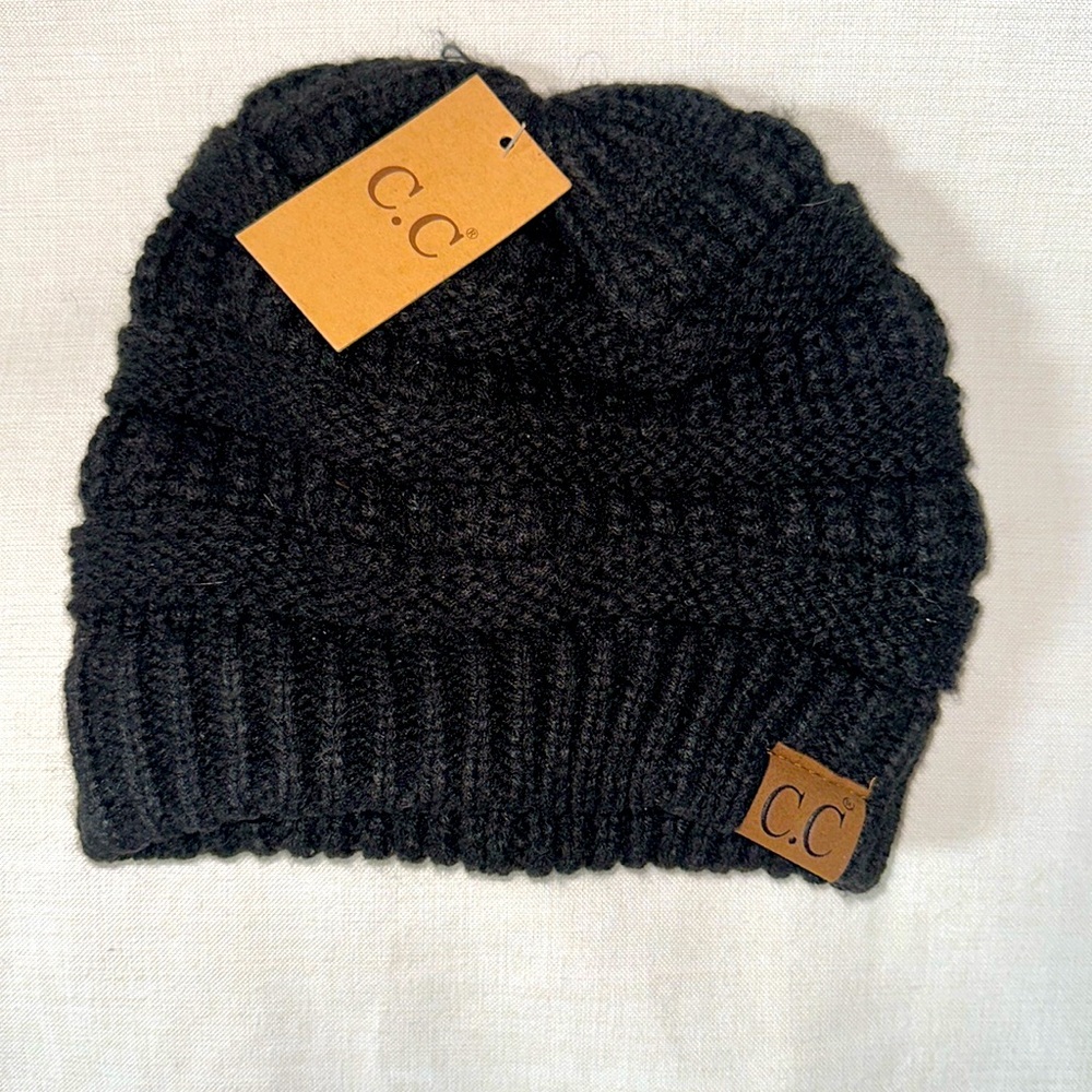 Black C.C. Beanie